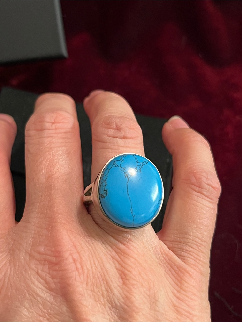 Sophie Blake Adriana Ring Sterling Silver Simulated Turquoise Sz 7 NEW